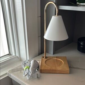 Modern White and Gold candle lamp